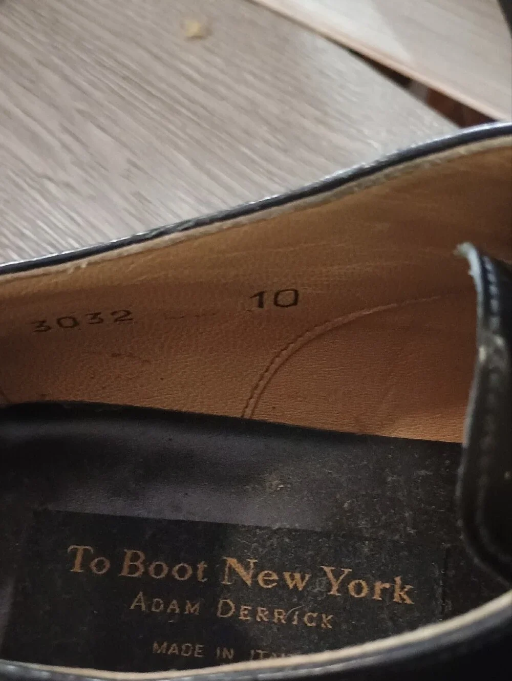 To Boot Black Leather Cap-Toe Derbys (218)
